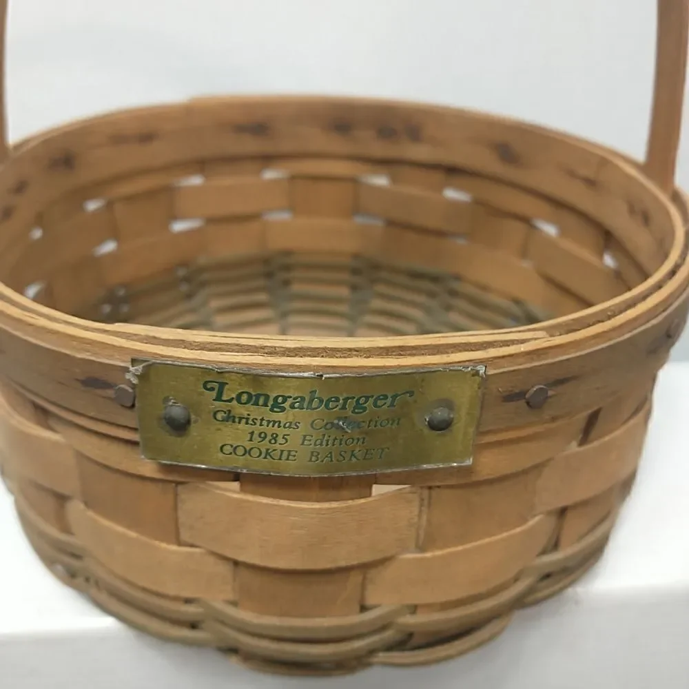 Longaberger 1985 Green Christmas COOKIE Basket